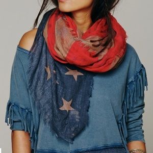 Free people American flag scarf